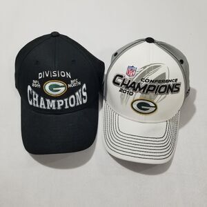 NFL Green Bay Packers 2010-2011 Conference Champions Super Bowl XLV Cap Hat Lot